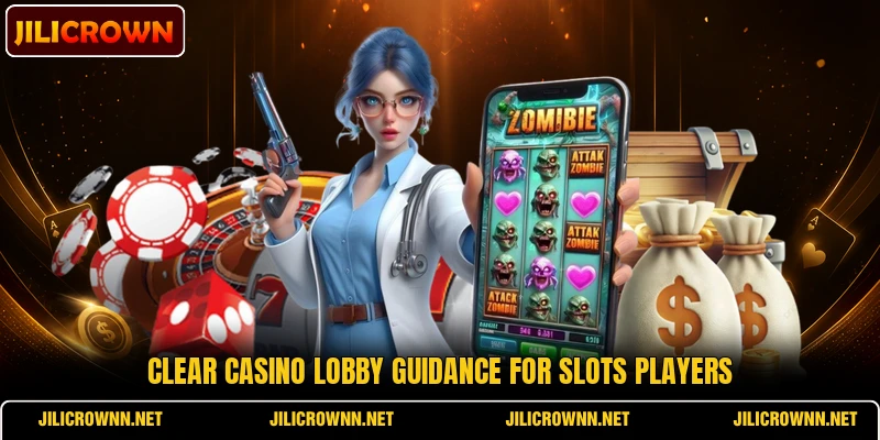 Clear casino lobby guidance for slots players Clear casino lobby guidance for slots players