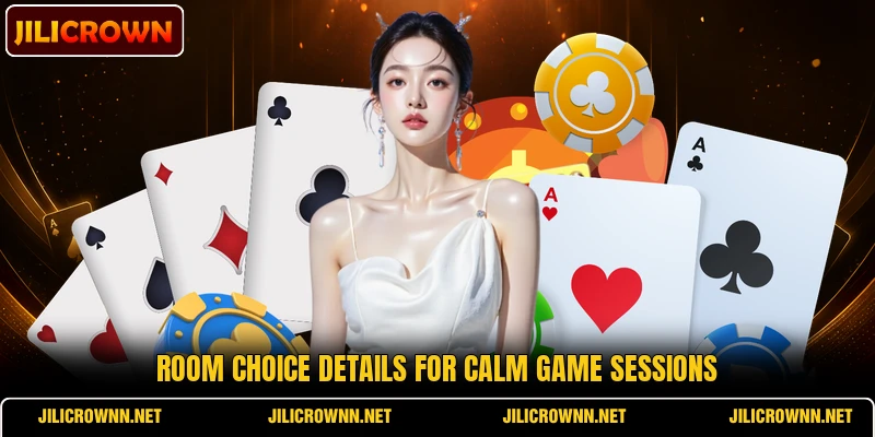 Room choice details for calm game sessions Room choice details for calm game sessions
