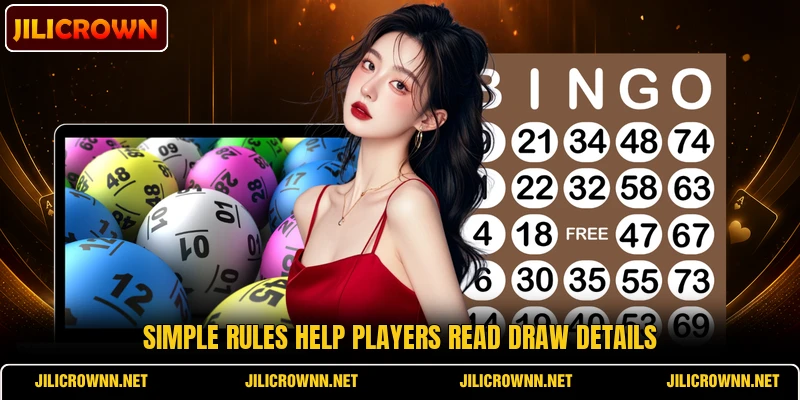 Simple rules help players read draw details Simple rules help players read draw details